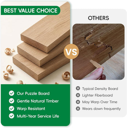 🧩 Cozy Puzzle Station Table ✨ Foldable Wooden Jigsaw Puzzle Board With Storage Drawers & Protective Cover