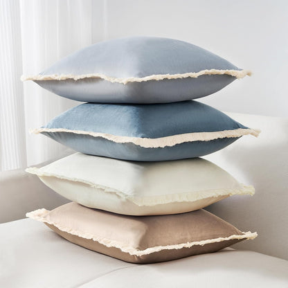 Set of 4 Soft Velvet Decorative Pillow Covers