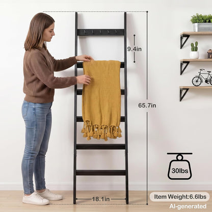 🪵 CozyLadder™ Farmhouse Blanket Ladder – Rustic Decorative Throw Blanket Rack For A Warm & Stylish Home ✨