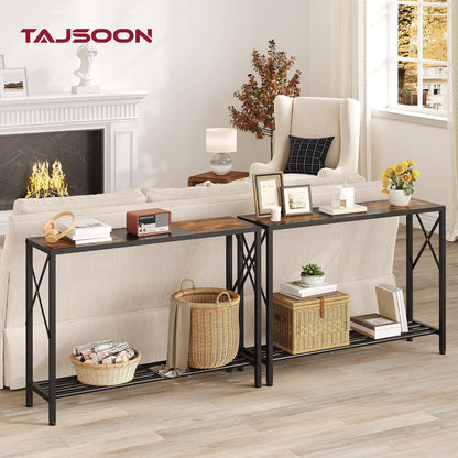 🏡 Rustic Industrial Console Table ✨ Stylish Entryway Storage Table For A Warm & Organized Home