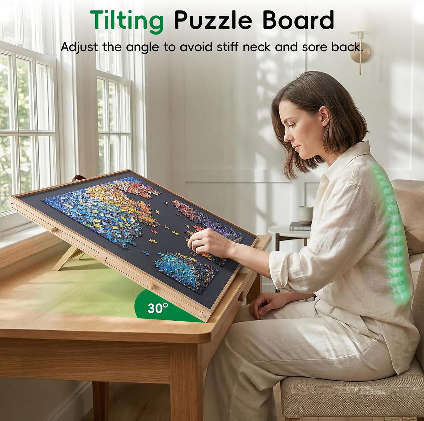🧩 Ultimate Puzzle Table For Adults ✨ Rotating & Tilting Jigsaw Board With Storage Drawers