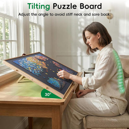 🧩 Ultimate Puzzle Table For Adults ✨ Rotating & Tilting Jigsaw Board With Storage Drawers
