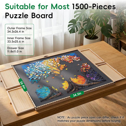 🧩 Ultimate Puzzle Table For Adults ✨ Rotating & Tilting Jigsaw Board With Storage Drawers