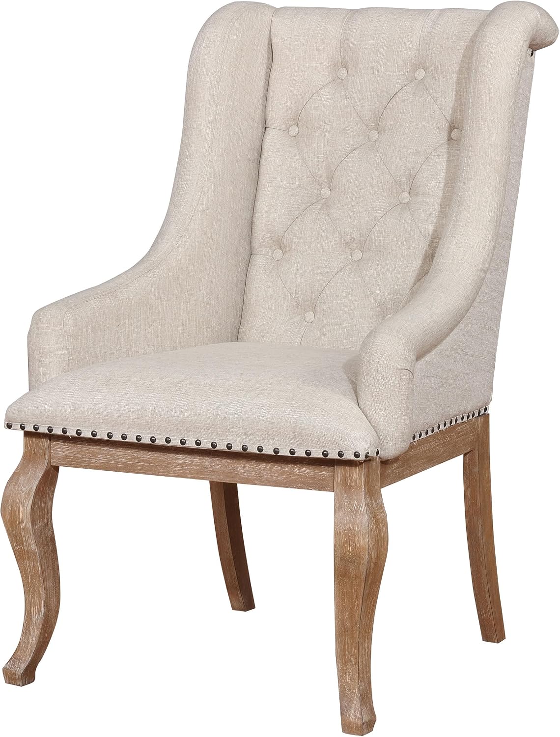 ✨ Luxury Tufted Dining Chair 🪑 Elegant Upholstered Accent Chair With Nailhead Trim For Modern Homes