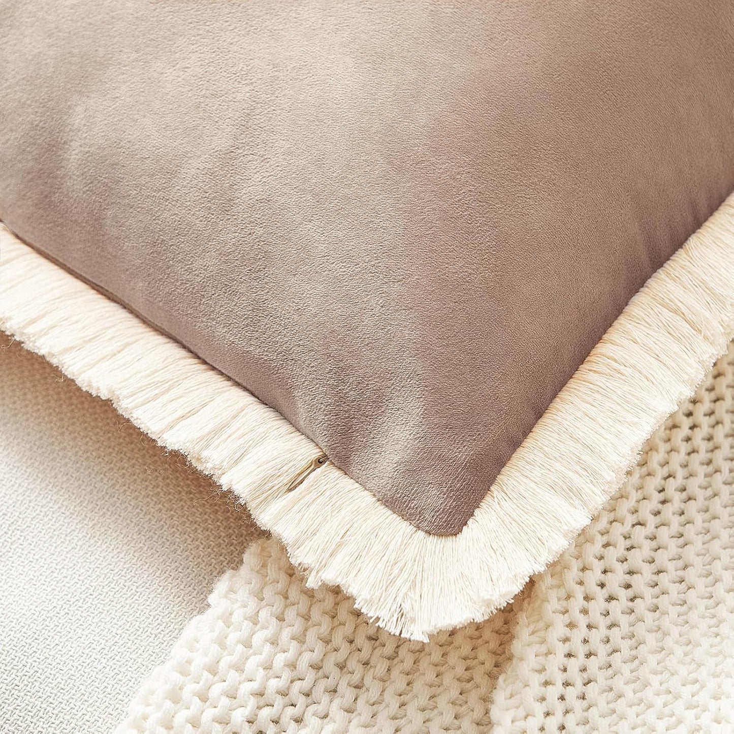 Set of 4 Soft Velvet Decorative Pillow Covers