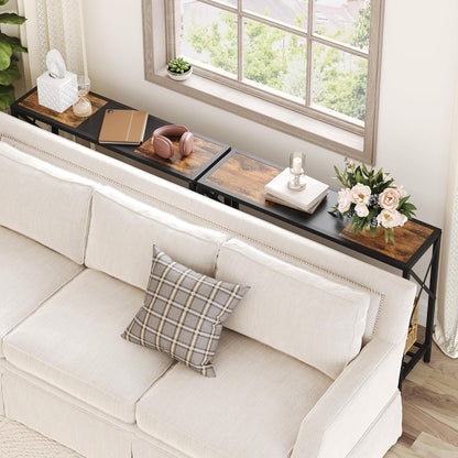 🏡 Rustic Industrial Console Table ✨ Stylish Entryway Storage Table For A Warm & Organized Home