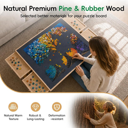 🧩 Ultimate Puzzle Table For Adults ✨ Rotating & Tilting Jigsaw Board With Storage Drawers