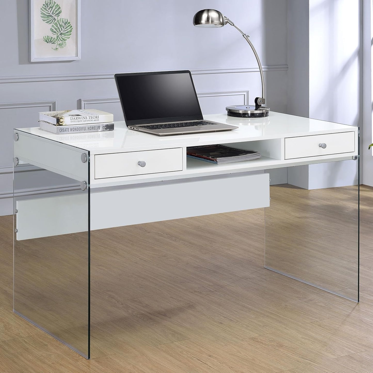 ✨ Modern Writing Desk With Drawers 🖥️ Elegant Home Office Table For Work, Study & Creative Spaces